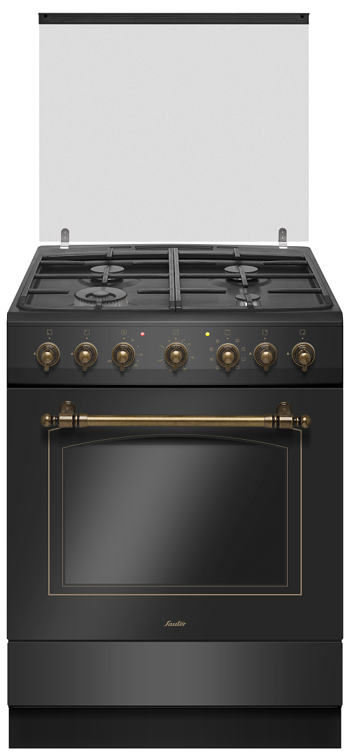 תנור עומד משולב רטרו RUSTIC 7020B שחור