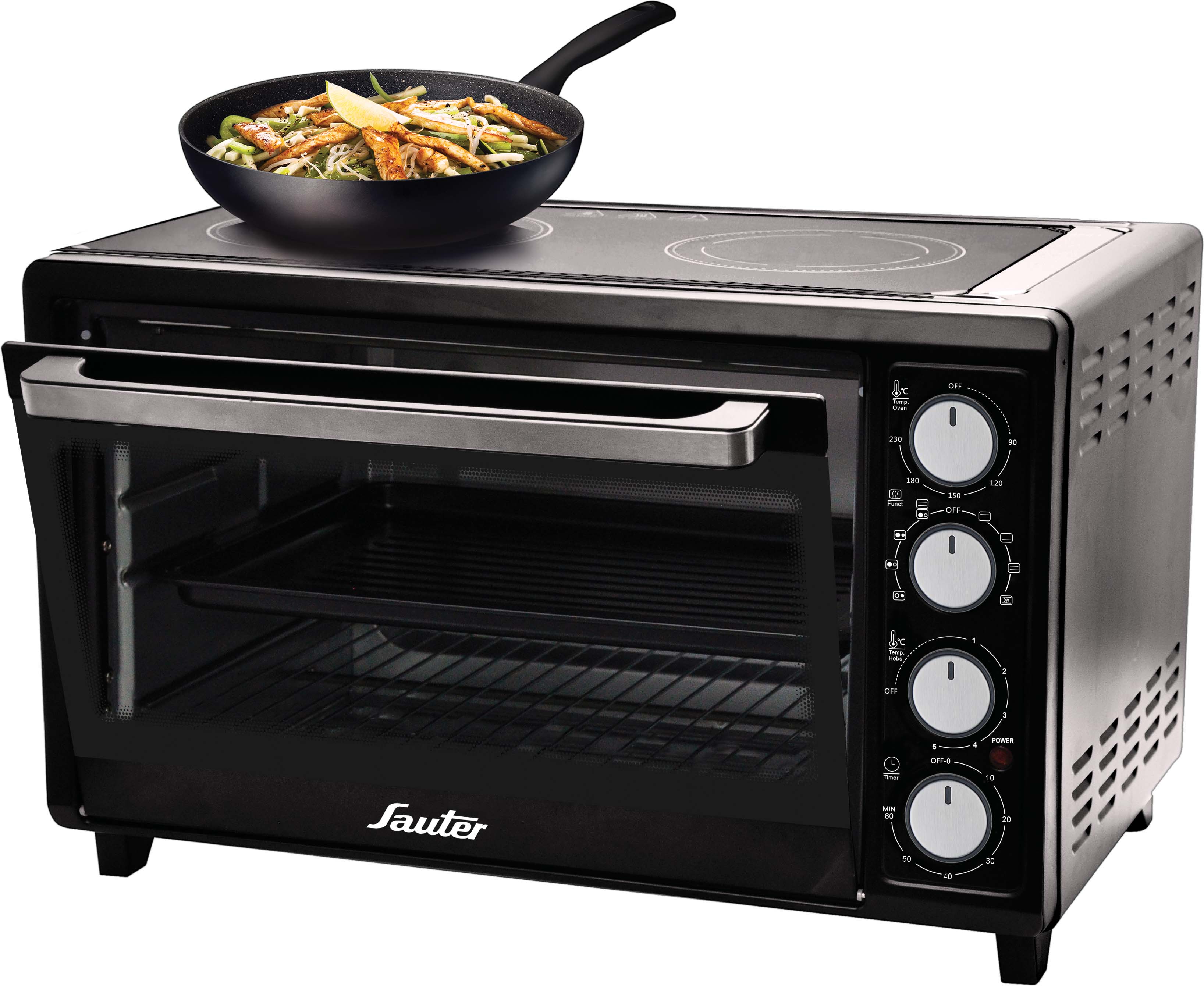 TOH502 טוסטר אובן משולב כיריים קרמיות 50 ליטר