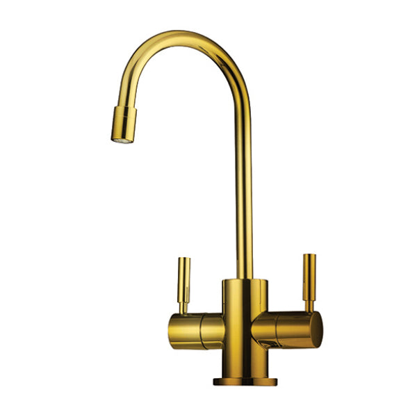 מערכת תת כיורית כולל ברז גוון זהב מוברש דגם מודרני