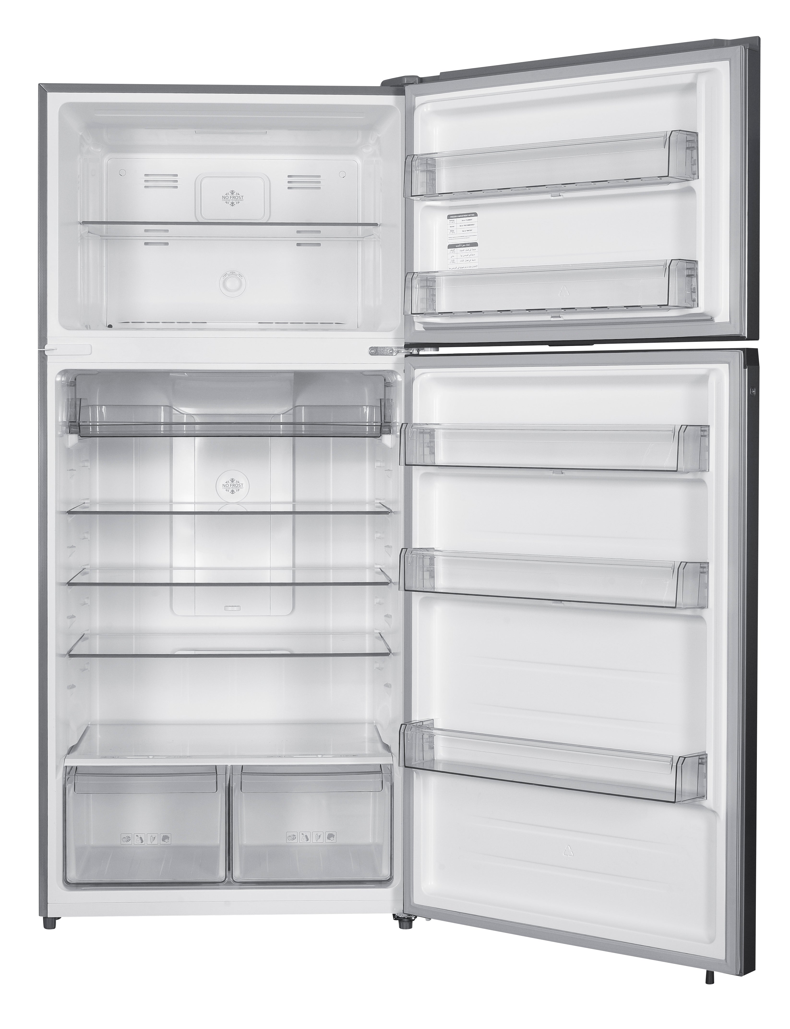 מקרר + מקפיא עליון P826TMBN נירוסטה מושחרת