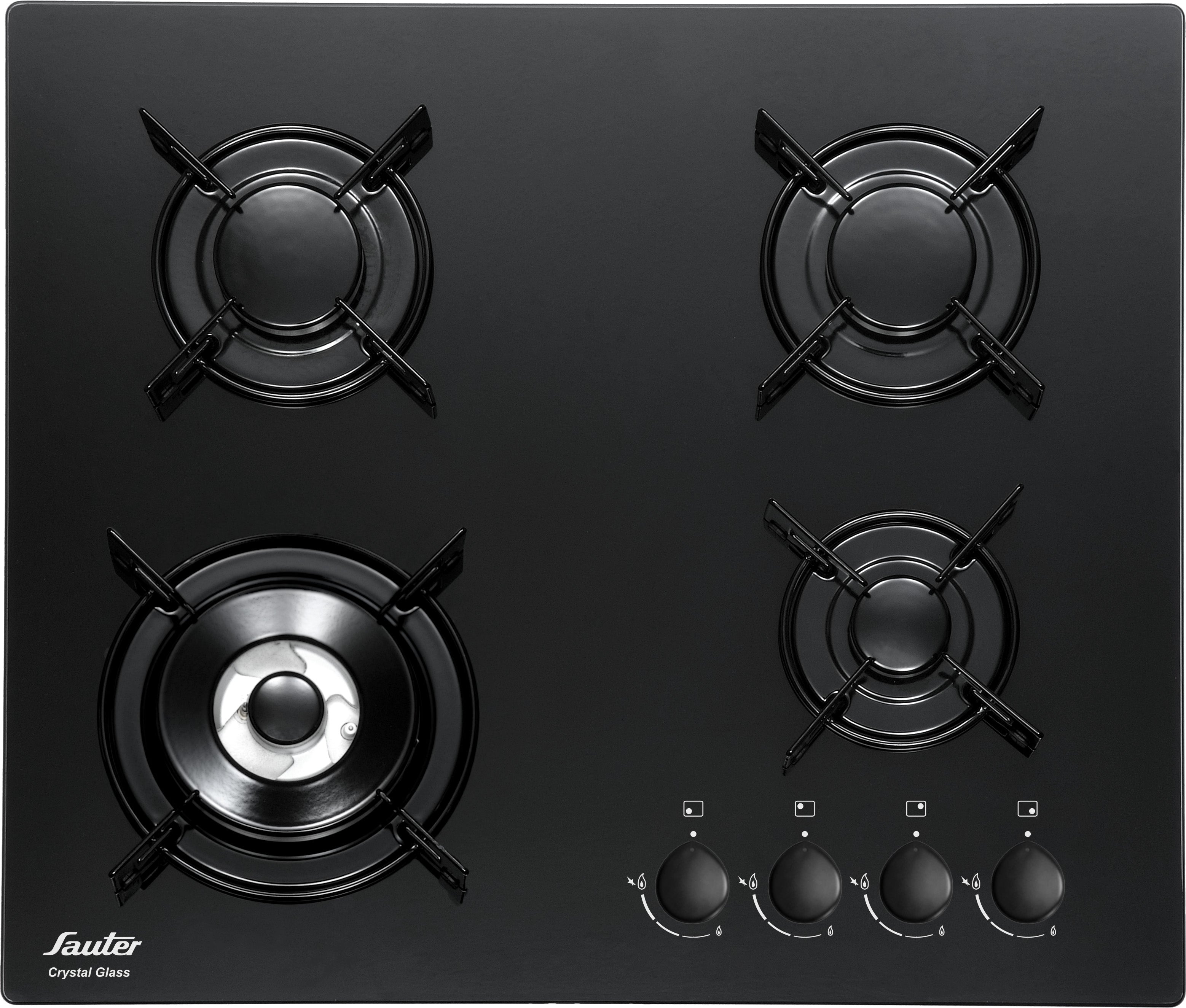 כיריים גז 60ס"מ SHG8020B זכוכית שחור