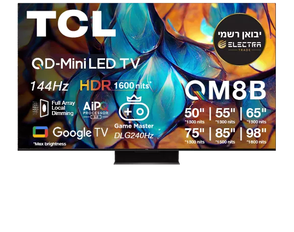 מסך טלוויזיה מיני לד TCL 98QM8B