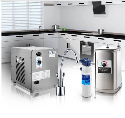 מערכת תת כיורית כולל ברז גוון ניקל דגם סטיקי