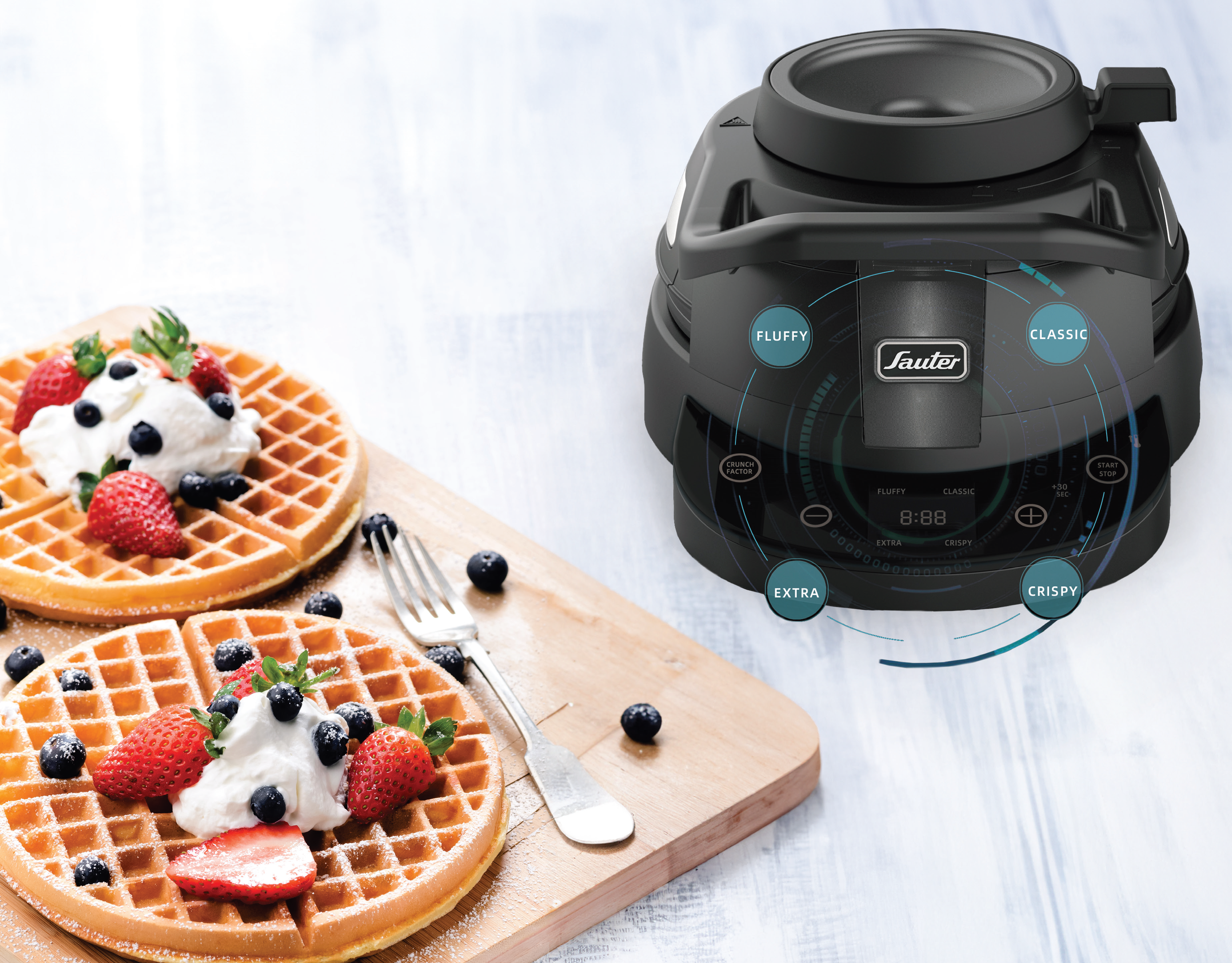 מכשיר וופל בלגי דיגיטלי SVB250